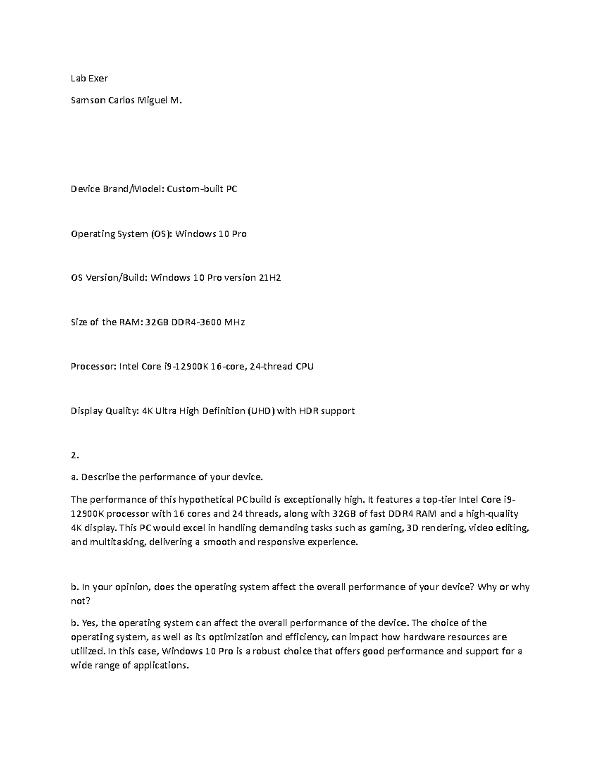01 LAB EXER 1 - IT 201 OR 301 DEPENDS ON THE CURRICULUM - Lab Exer ...