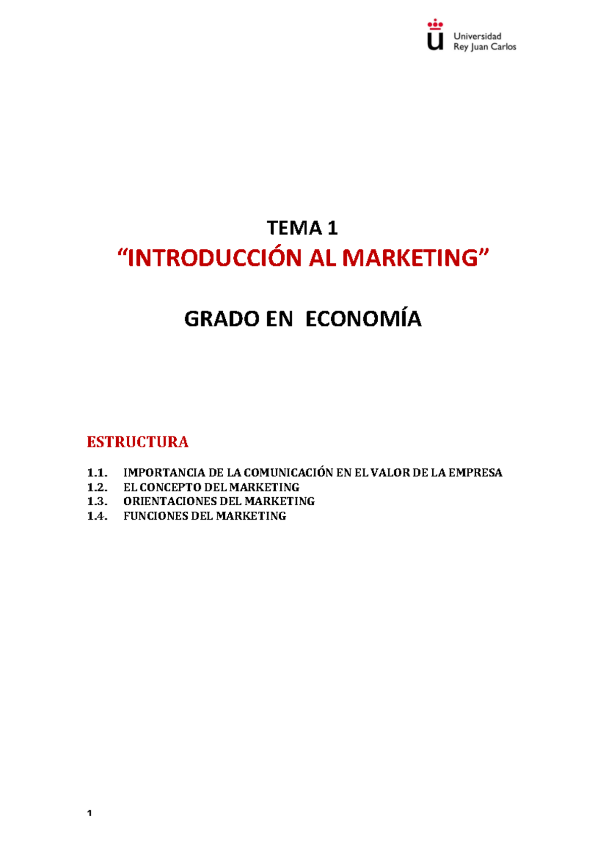 TEMA 1 largo. IntroduccióN AL Marketing - TEMA 1 “INTRODUCCIÓN AL ...