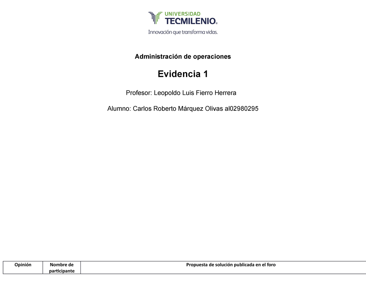 Evidencia 1 - Administracion De Proyectos - Administración De ...