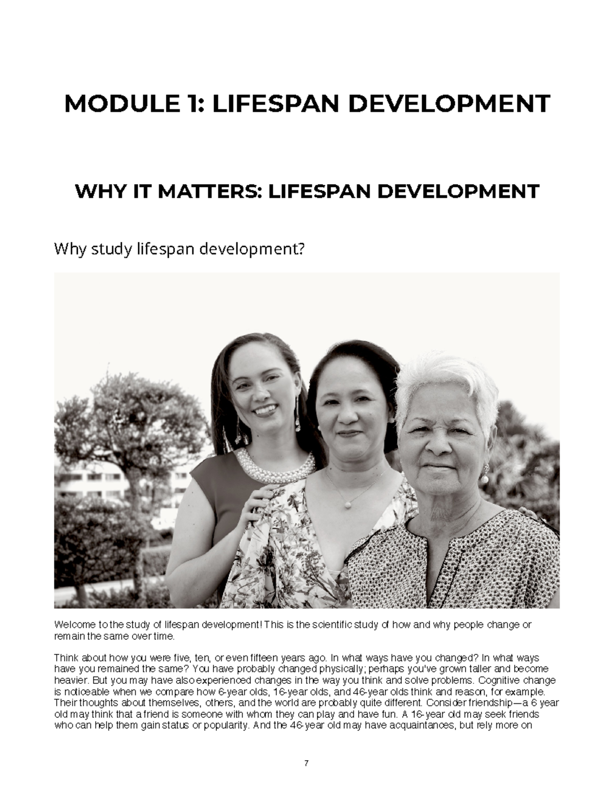 lifespan development case study