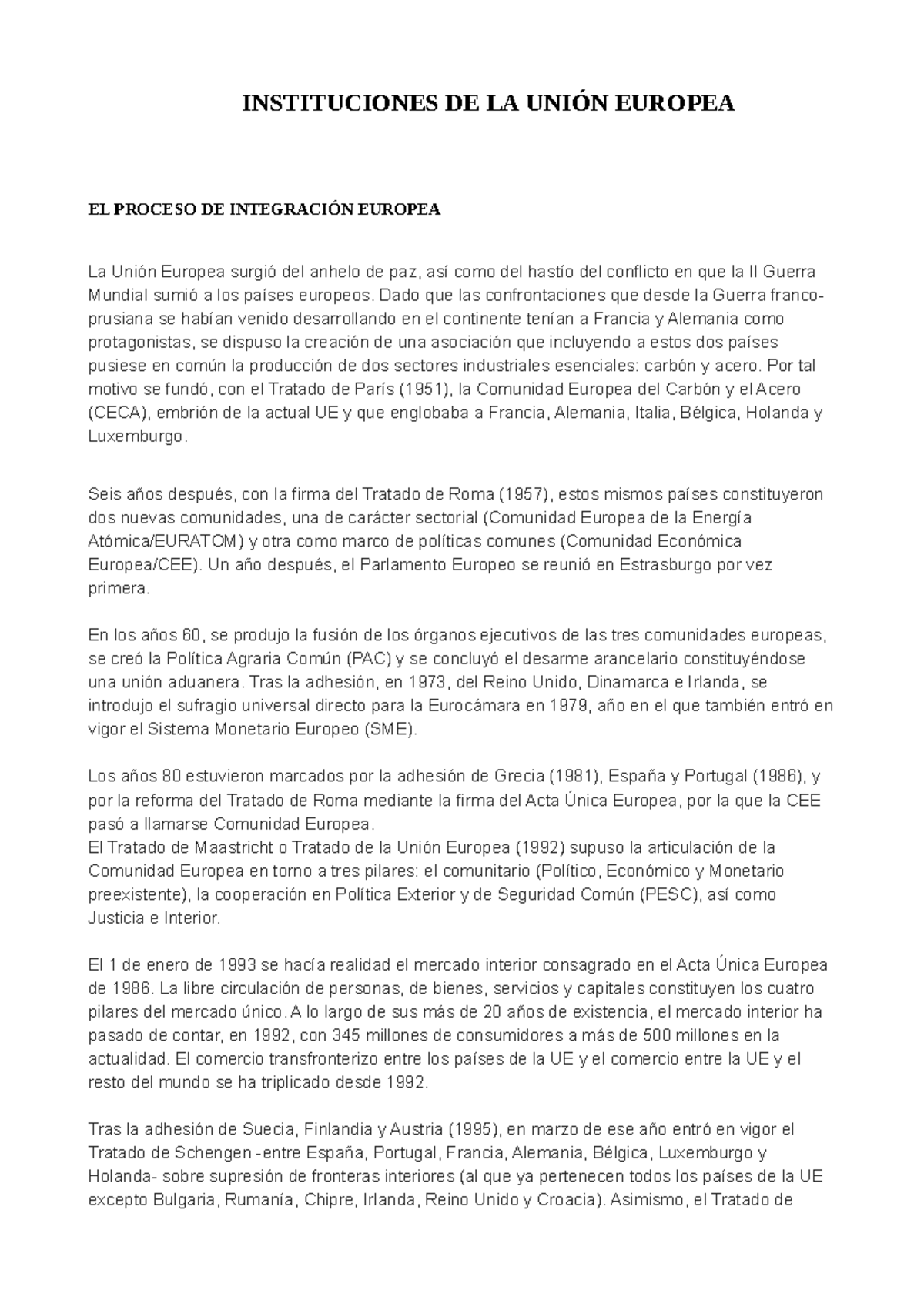 LAS Instituciones DE LA Unión Europea - INSTITUCIONES DE LA UNIÓN ...
