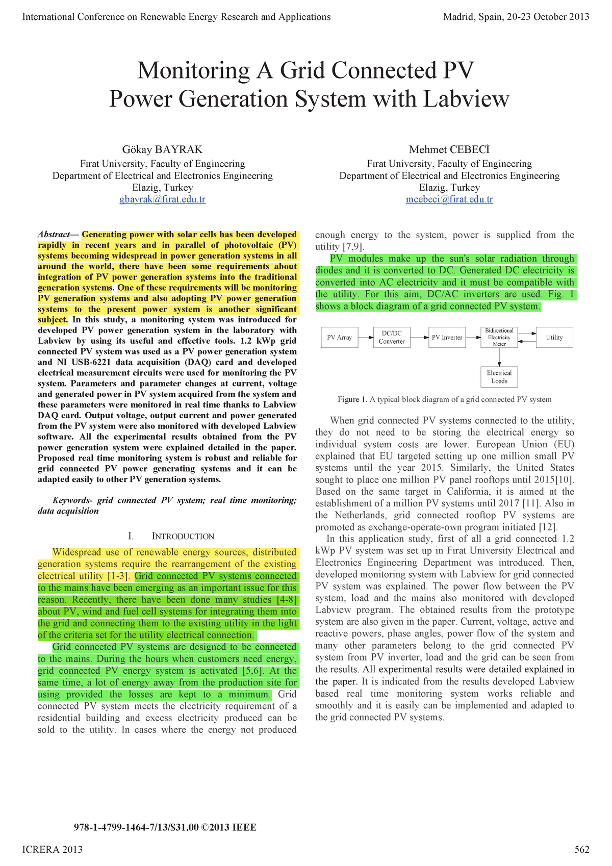 literature review of grid connected pv system