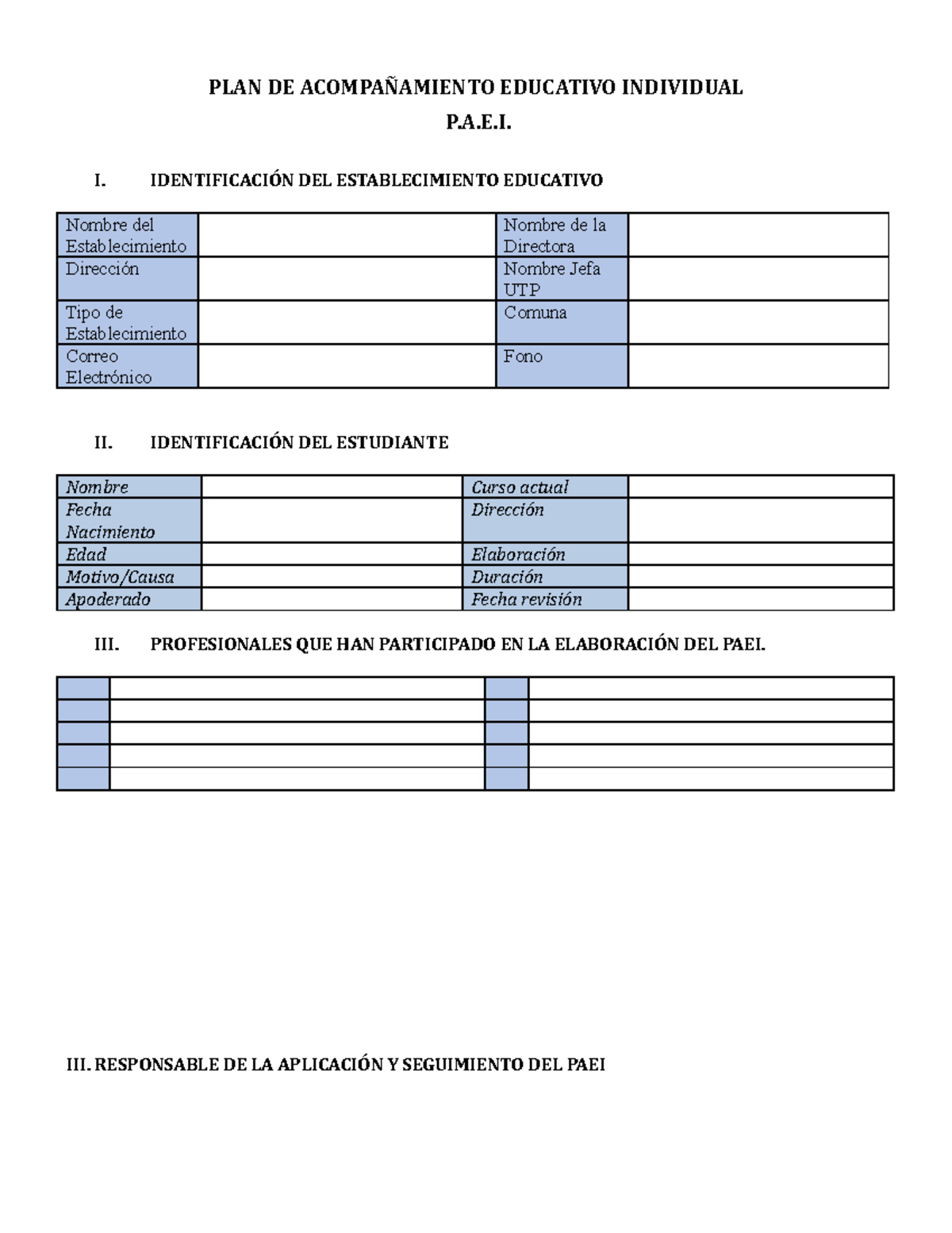 PAEI 2023 - Plan de acompañamiento para estudiantes con problemas de ...