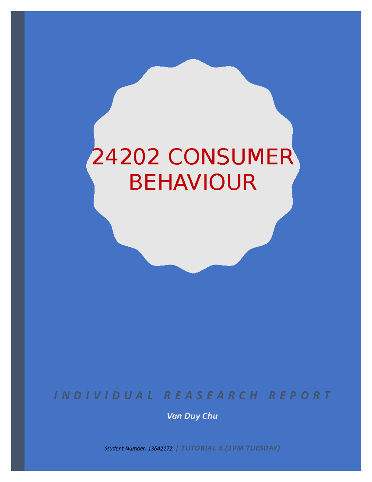 interview-report-assignment-24202-consumer-behaviour-i-n-d-i-v-i-d