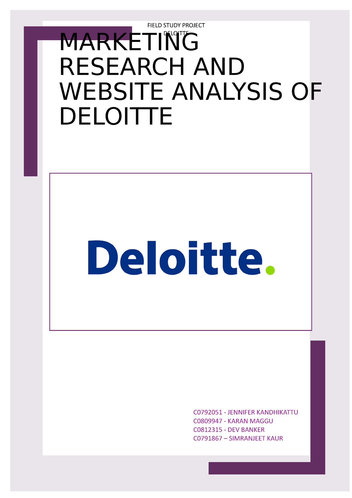 deloitte marketing case study