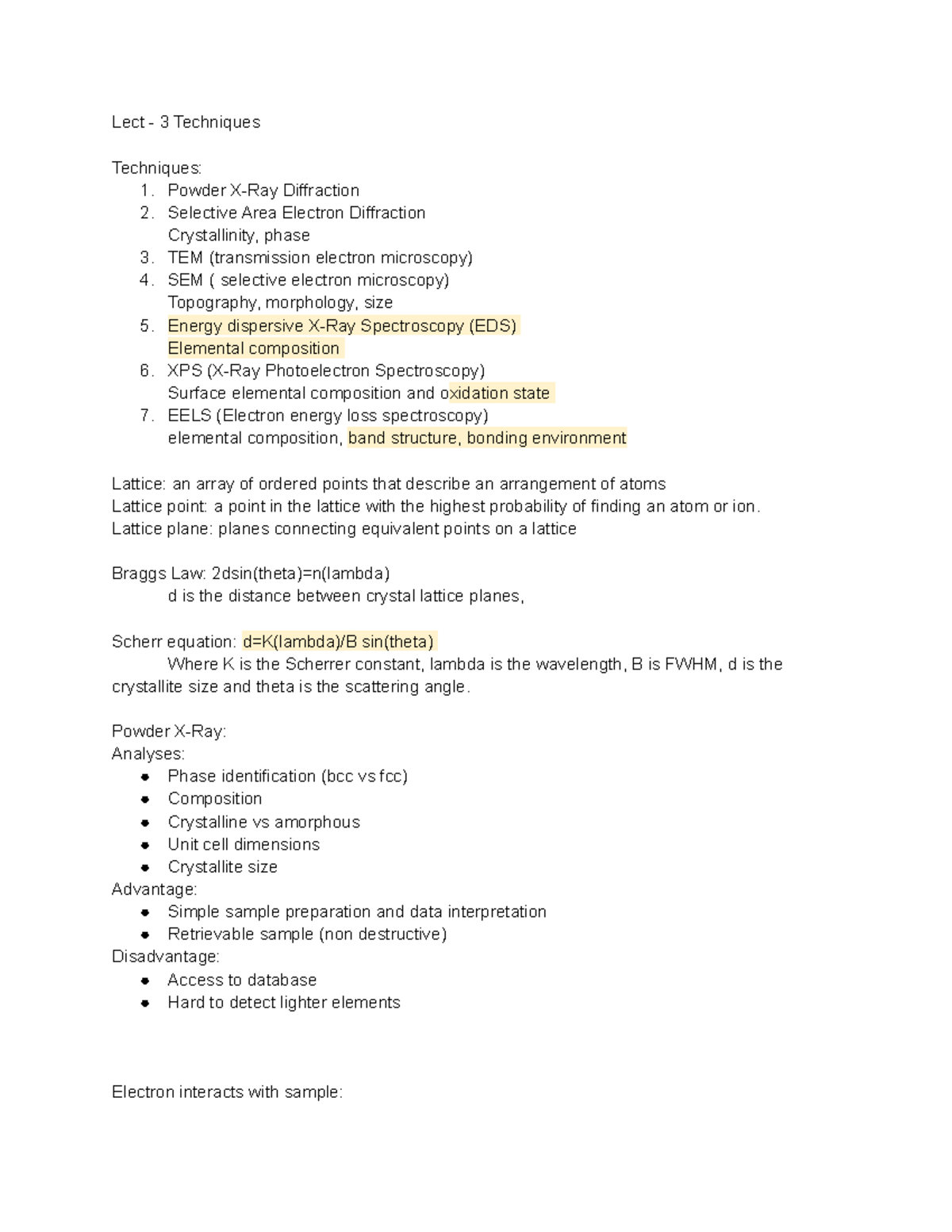 Lecture 3 - Techniques material synthesis - Lect - 3 Techniques ...