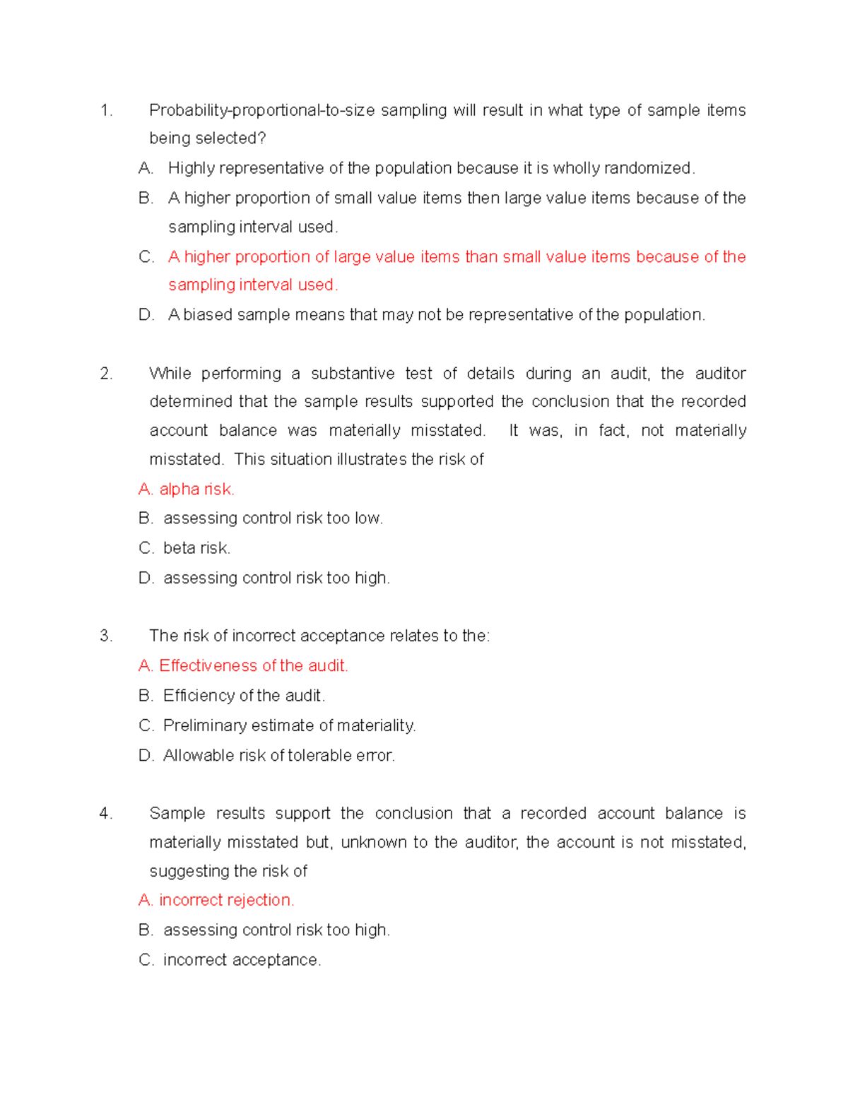 Audit- Assignment-9 - Probability-proportional-to-size sampling will ...