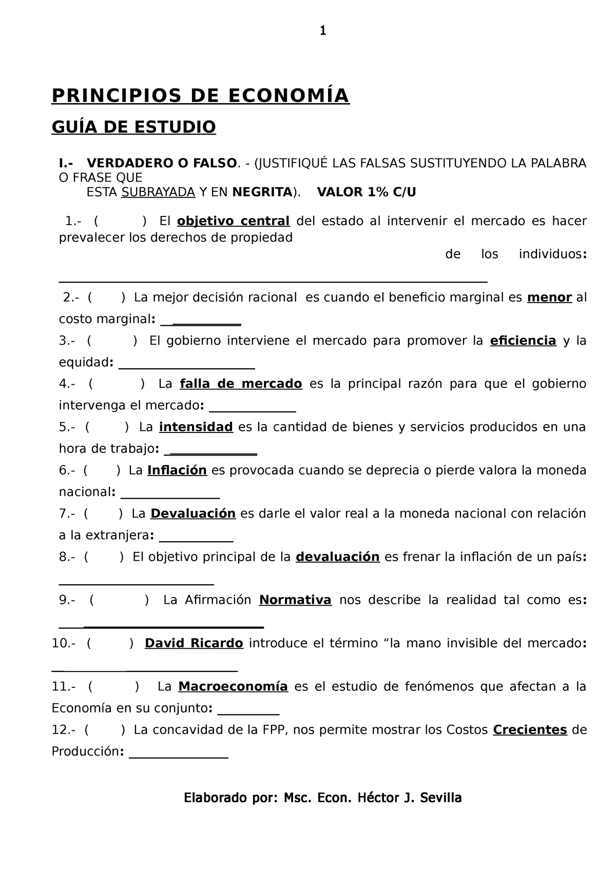 Guia Primer Parcial - Guía De Practica - Principios De Economia - UNAH ...