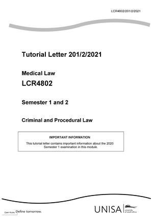 llm coursework unisa