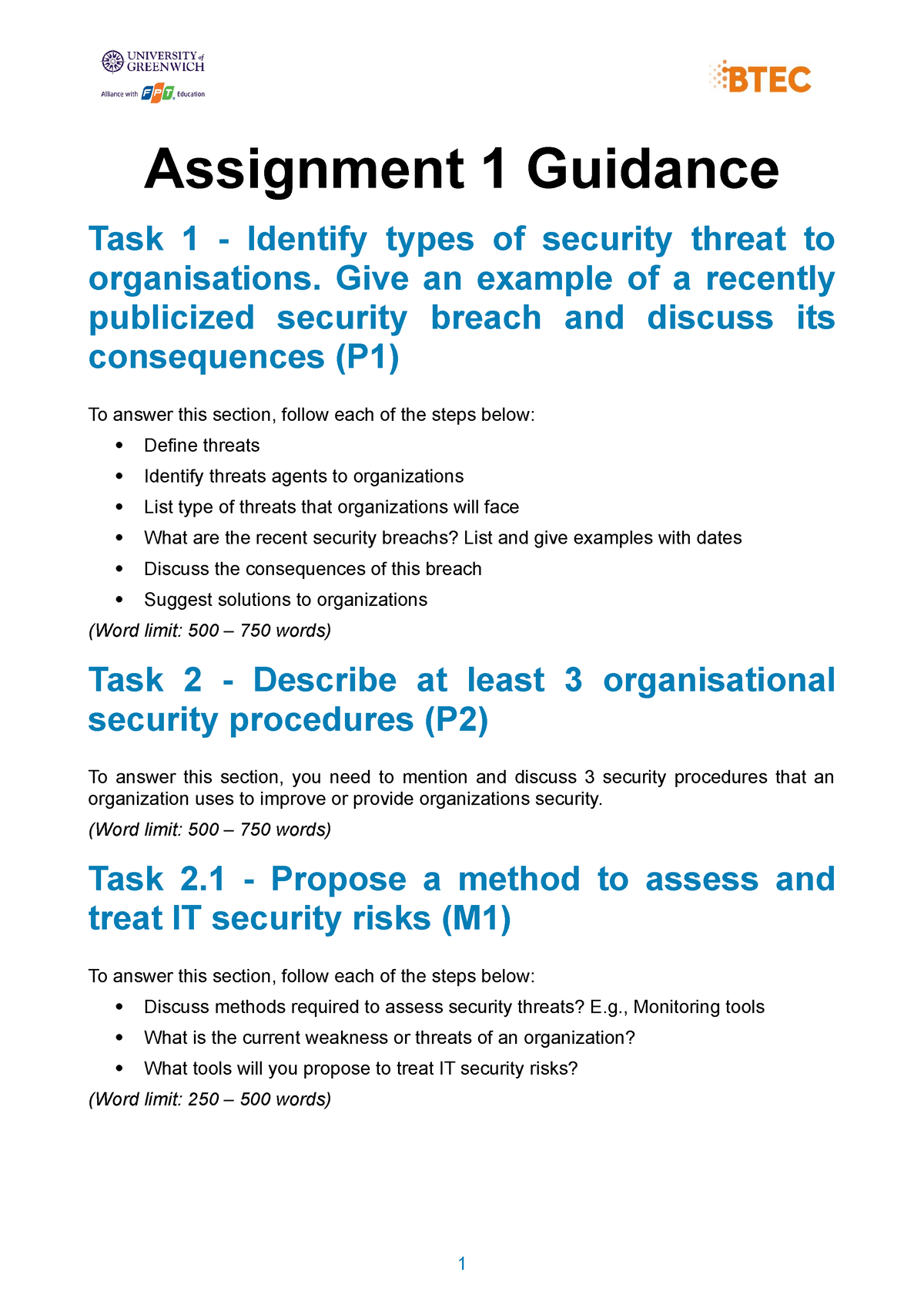 types of security assignment