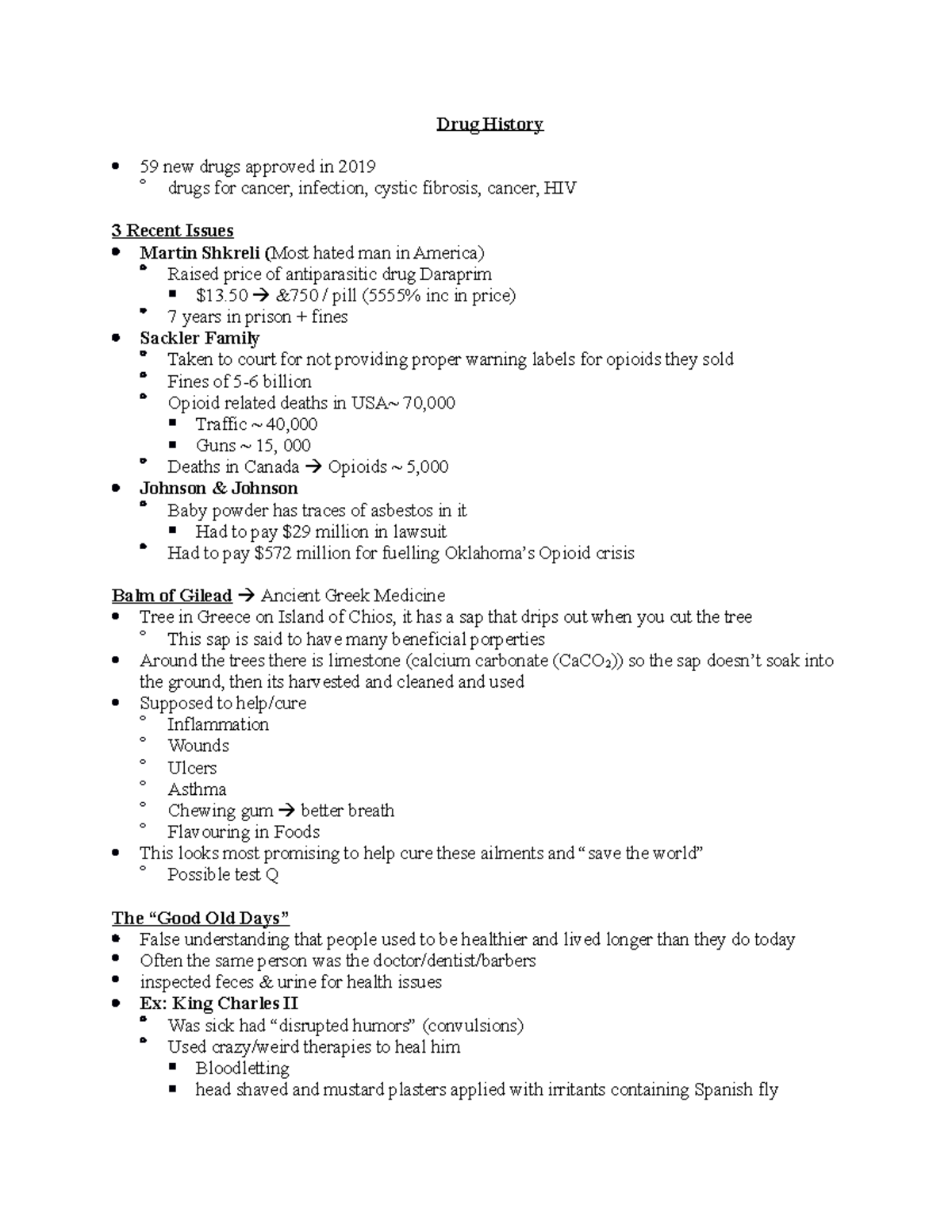 Drug History - notes - Drug History 59 new drugs approved in 2019 drugs ...