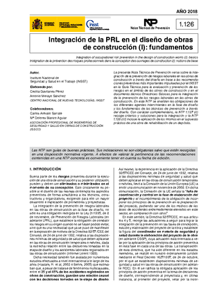 Integración De La PRL En El Diseño De Obras De Construccion (II ...