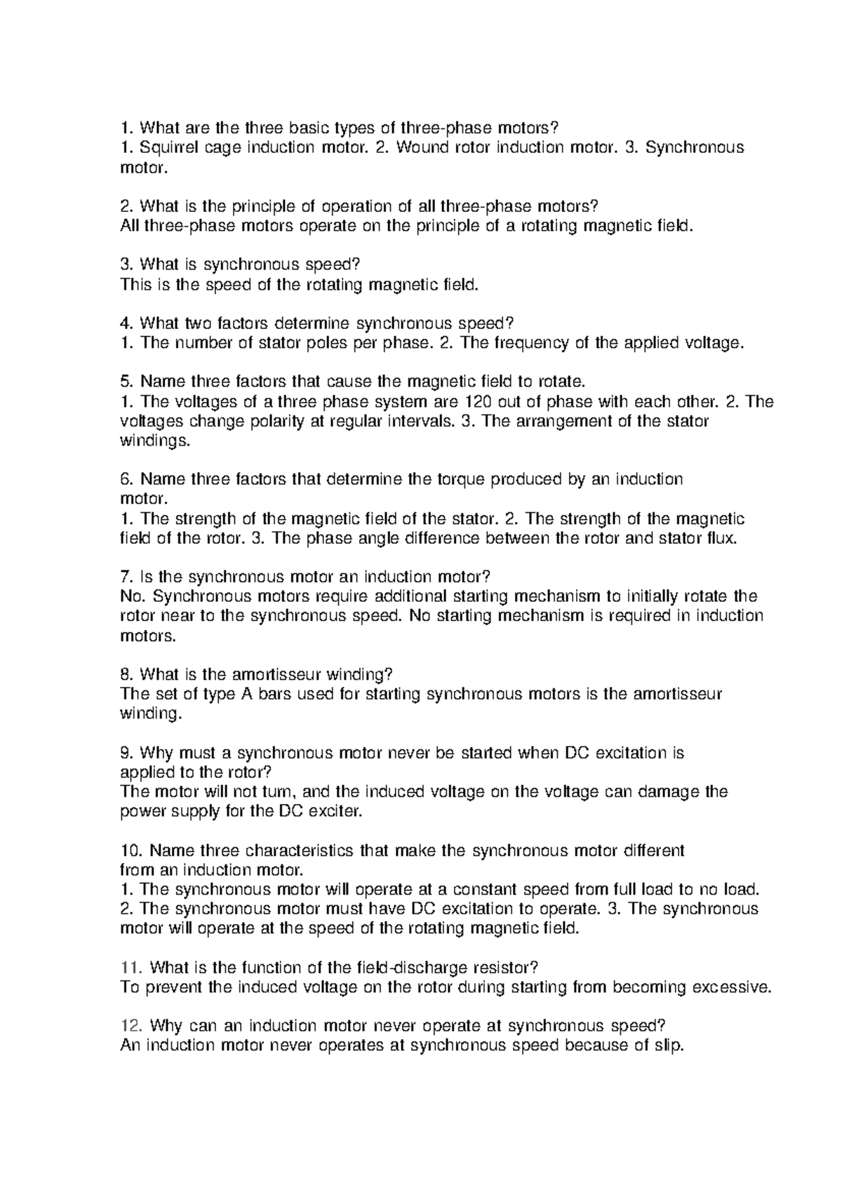 What Are The Three Basic Parts Of An Electric Motor