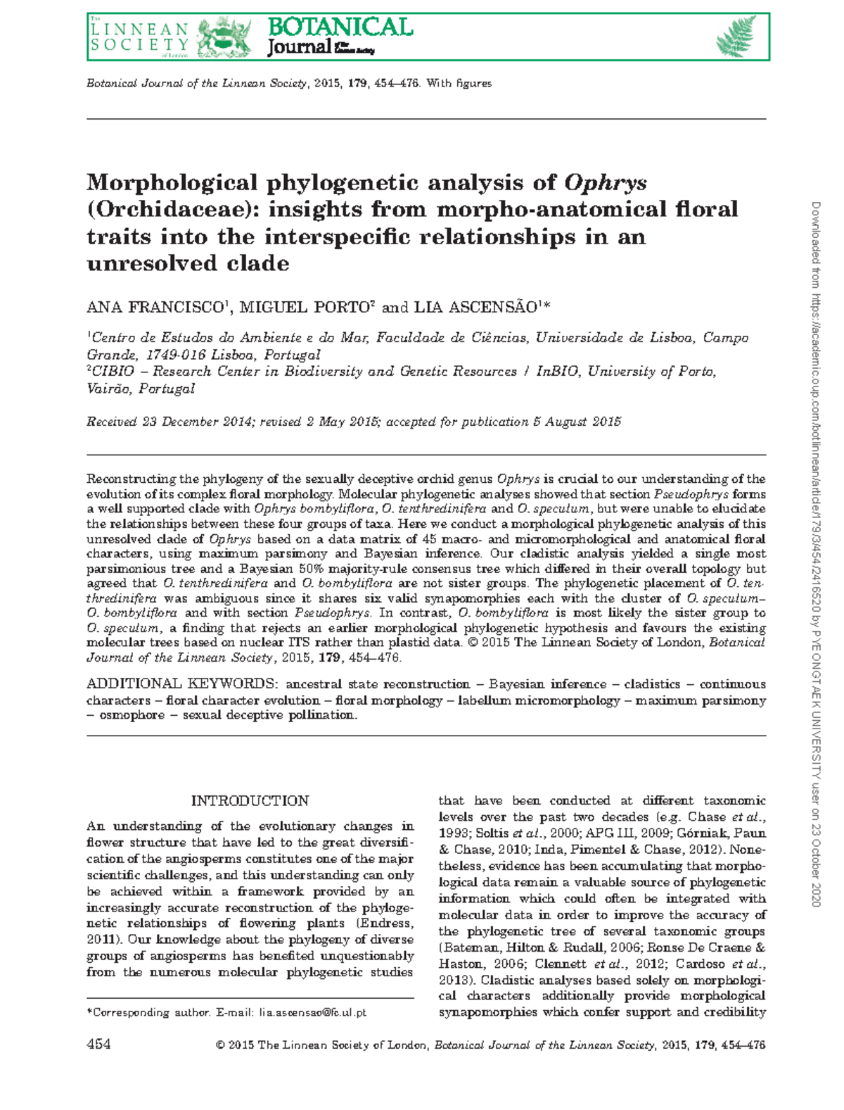 Boj12332 - Journals related to taxonomy and morphology of orchids ...