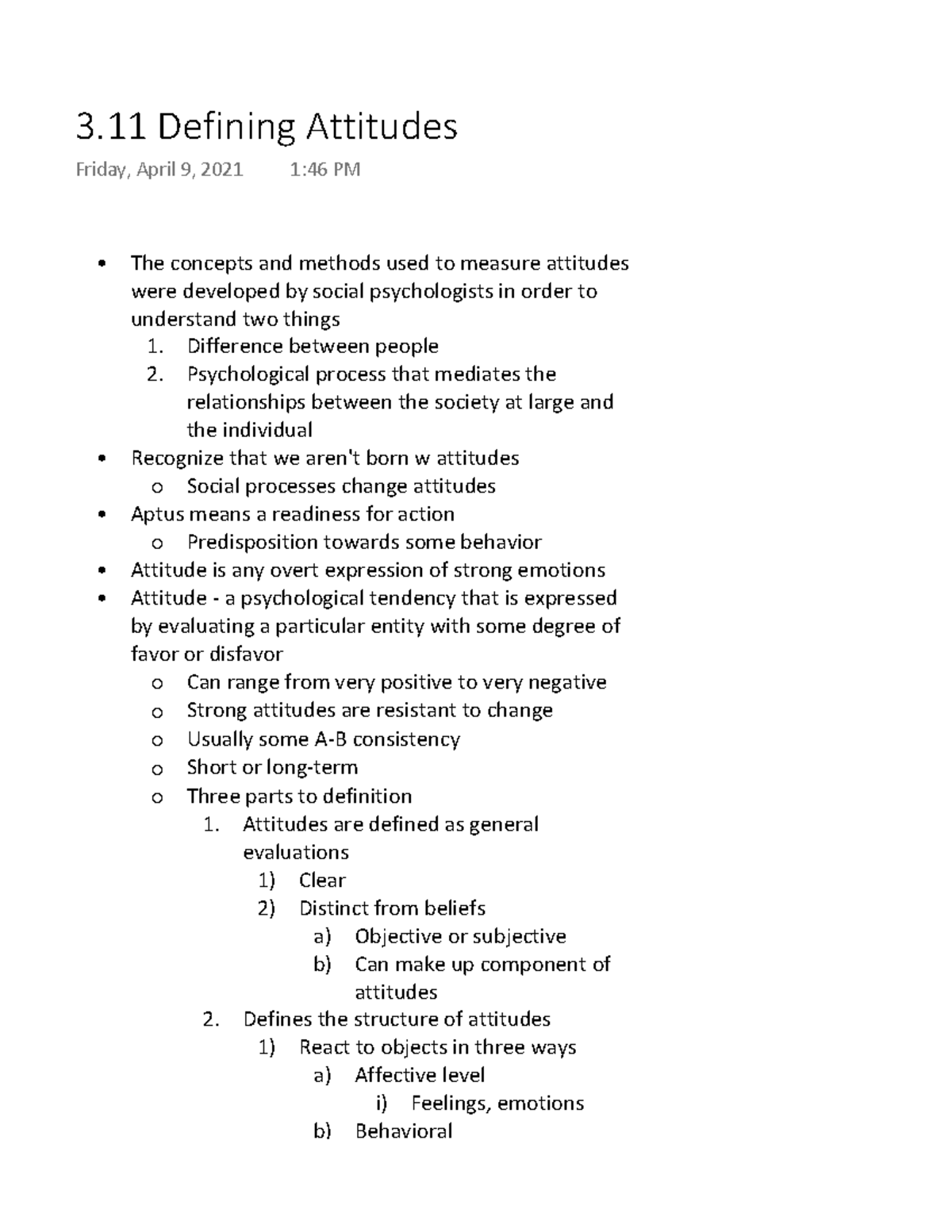 3.11 Defining Attitudes - The Concepts And Methods Used To Measure ...