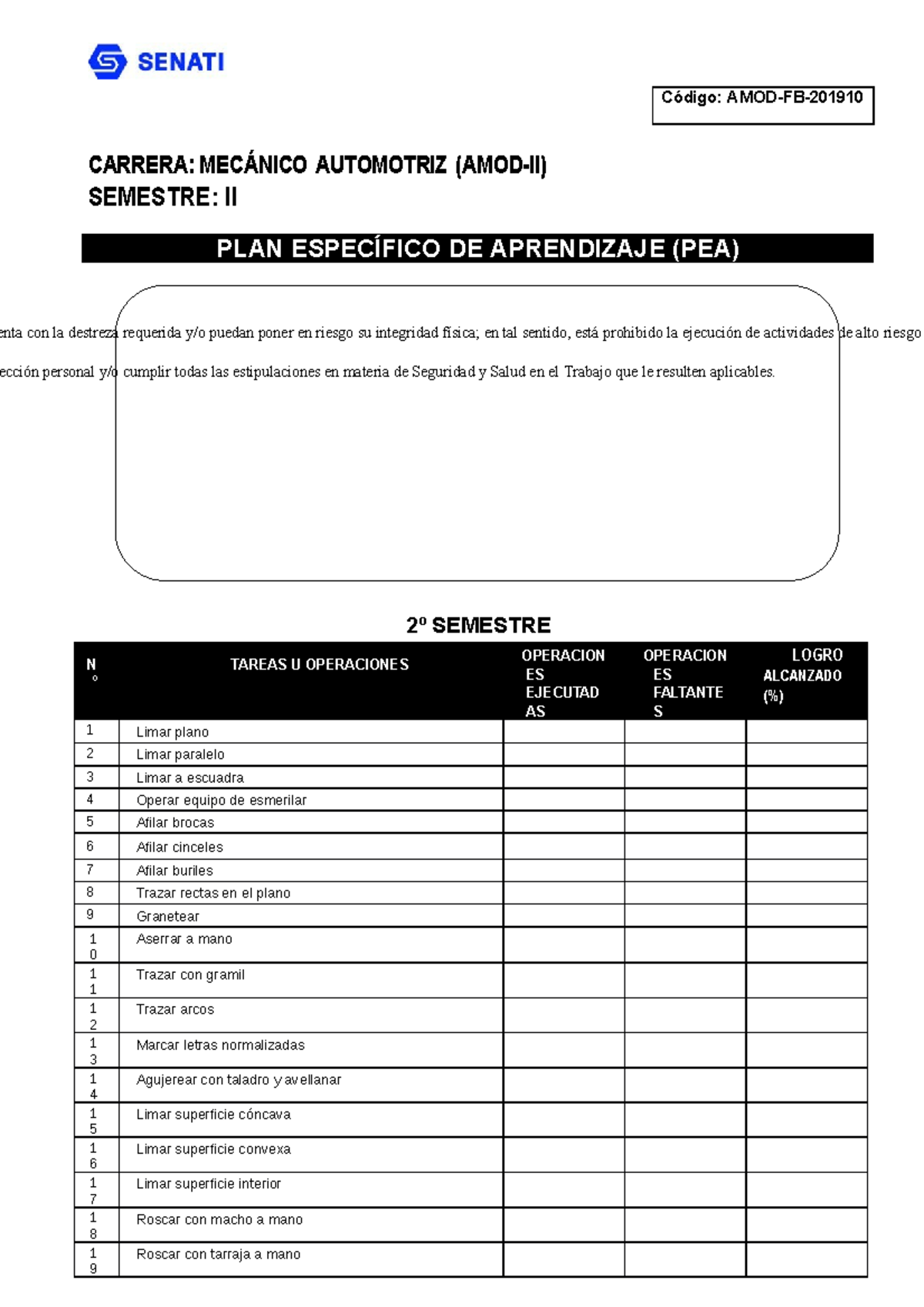 AMOD 2019 10 Mecánico Automotriz - uenta con la destreza requerida y/o ...