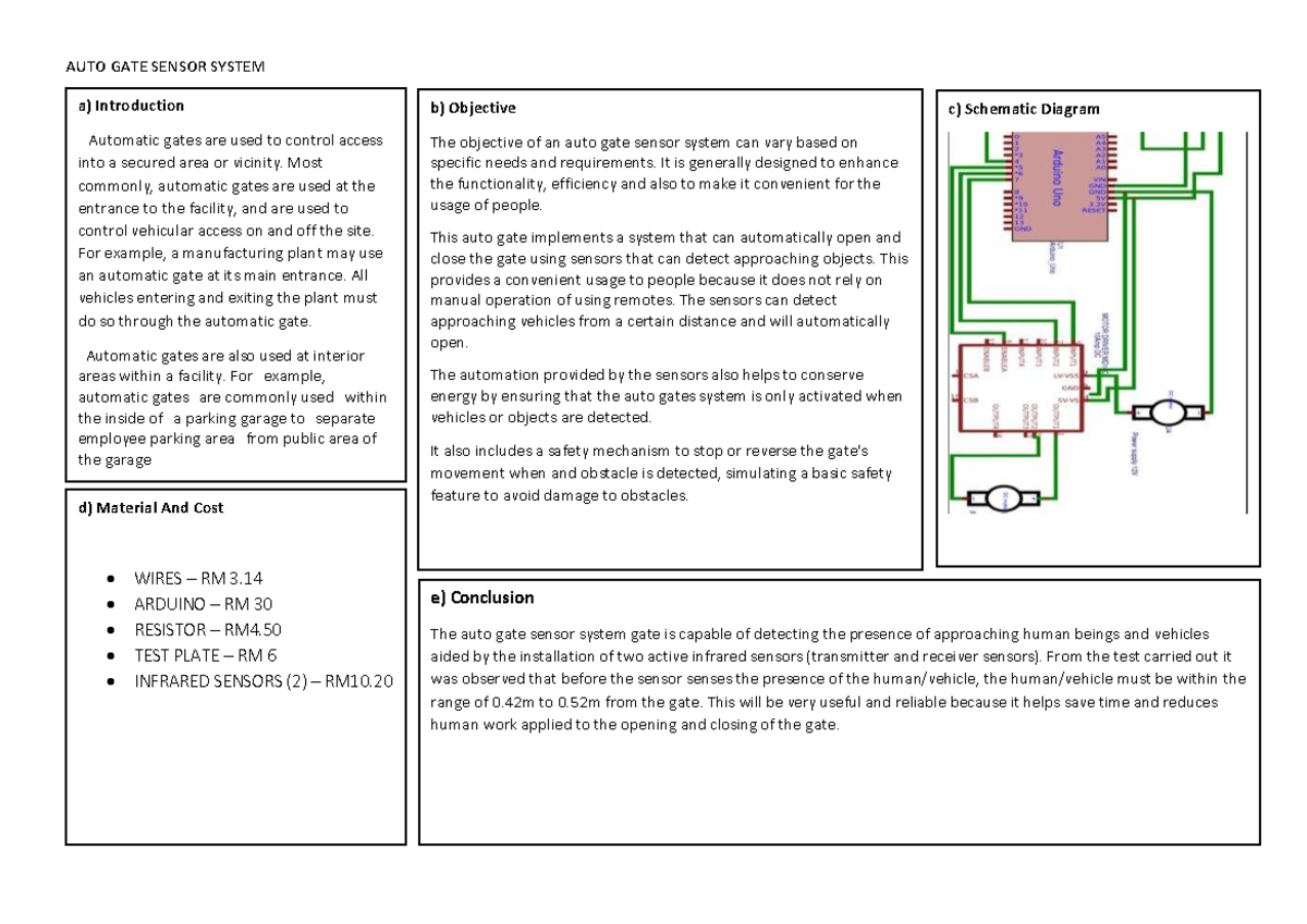 MINI Project Poster - chapter 1 - AUTO GATE SENSOR SYSTEM a ...