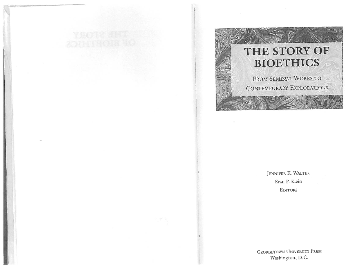 Engelhardt Foundations Bioethics Essay - BIOETHC 2000 - Studocu