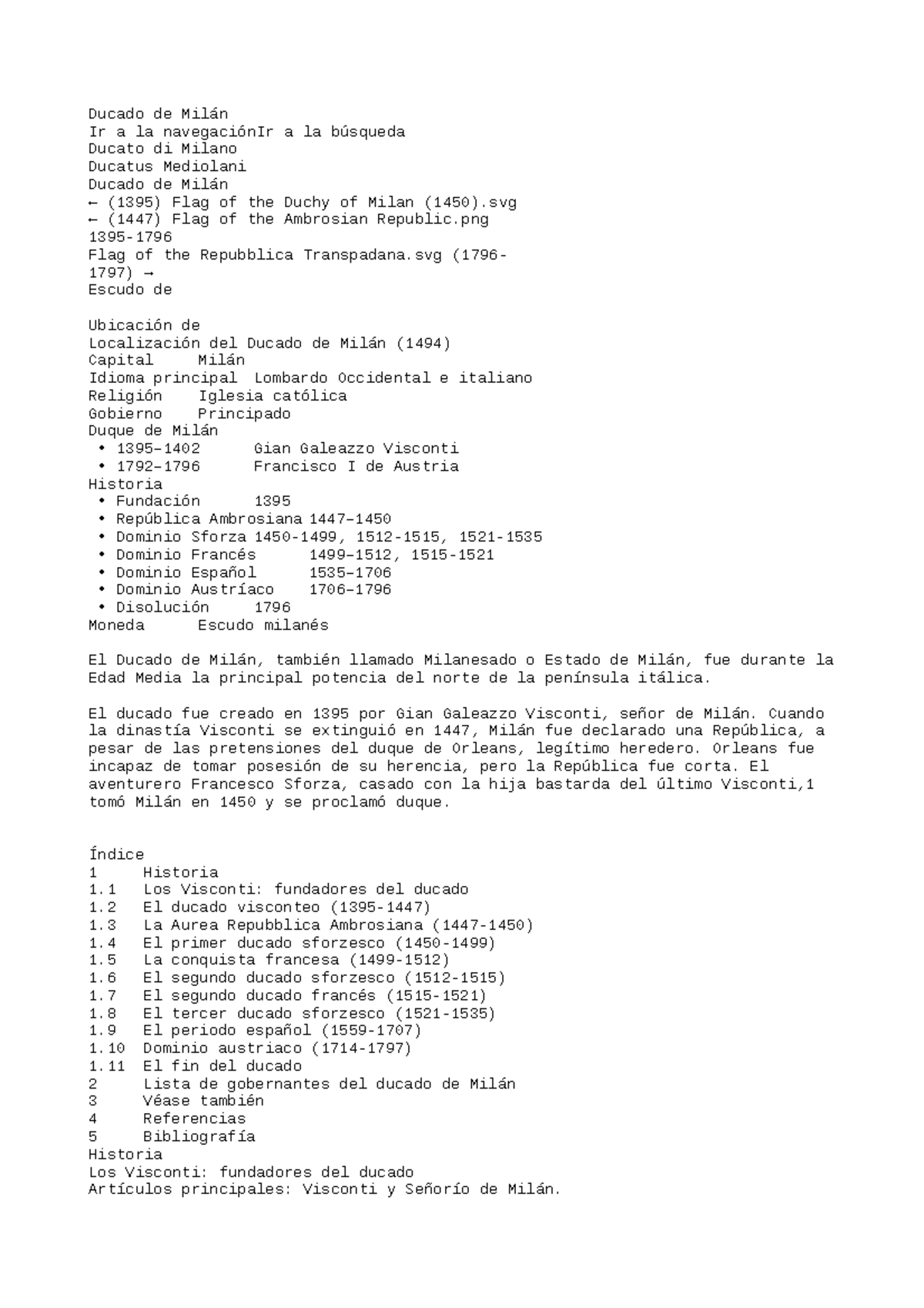 Ducado de milan notas Ducado de Milán Ir a la navegaciónIr a la