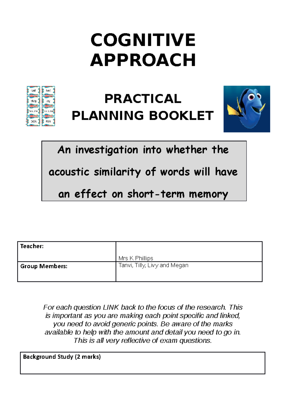 2022 Practical investigation for cognitive approach -TOMM - COGNITIVE ...
