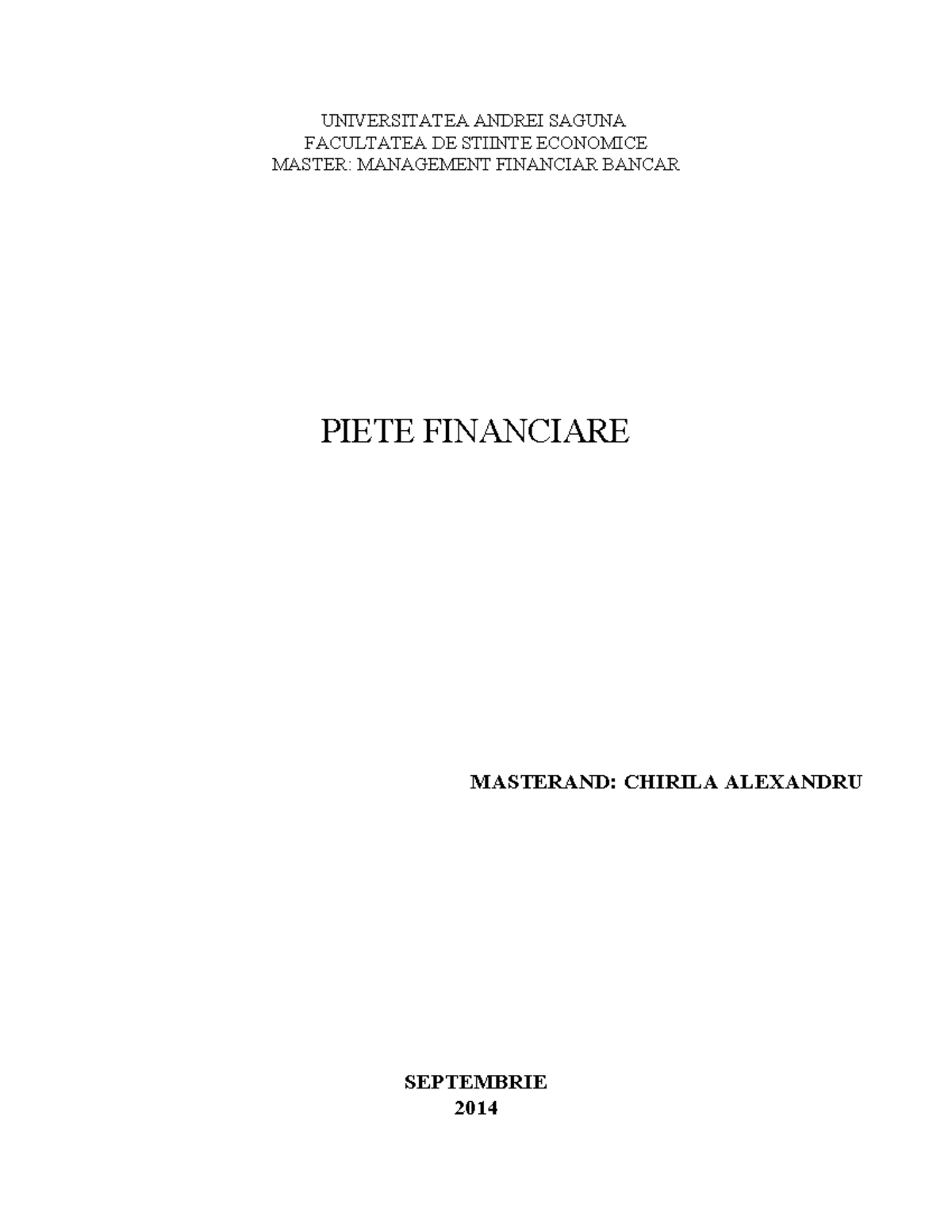 Piete de capital Summary Finance Markets and institutions