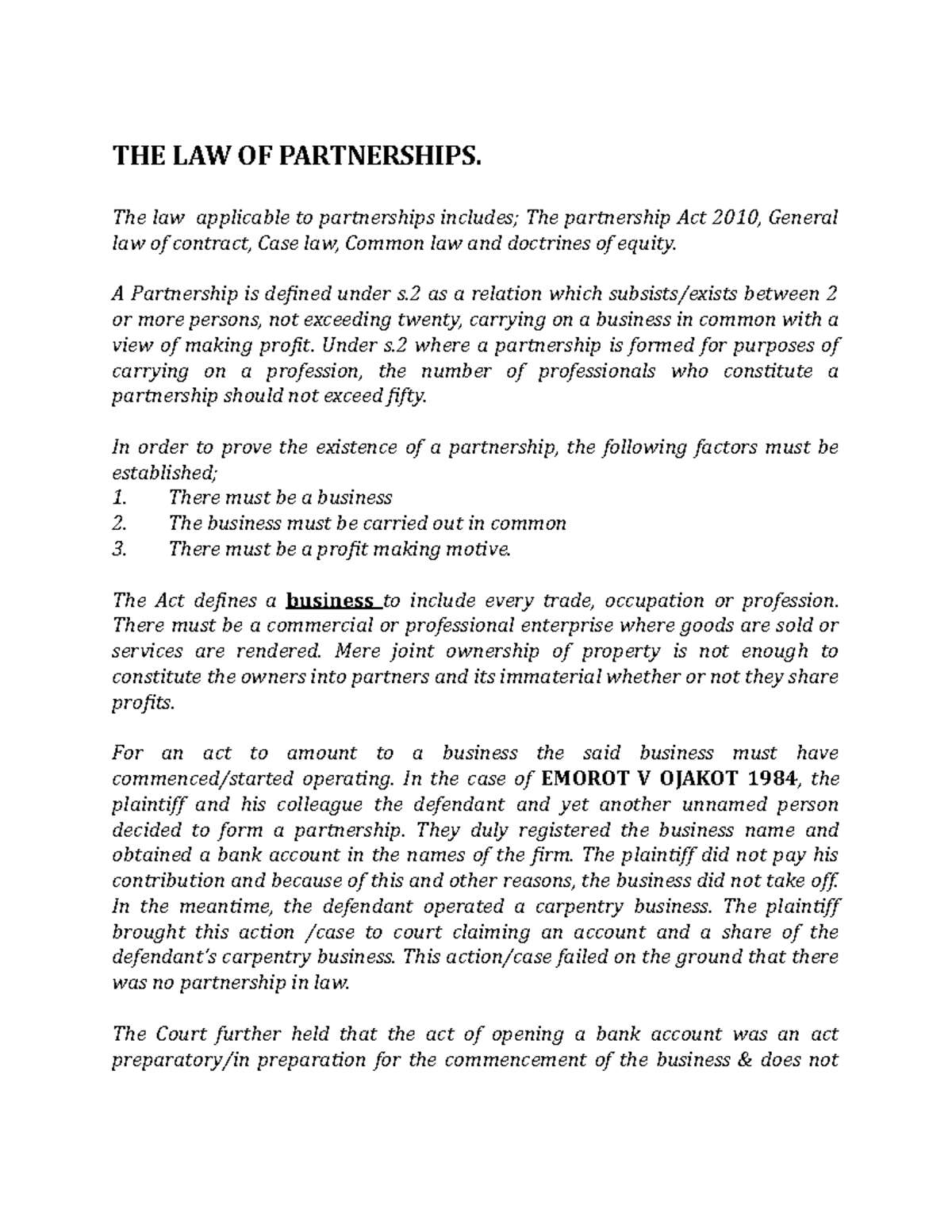 law of partnerships 23 THE LAW OF PARTNERSHIPS. The law applicable to