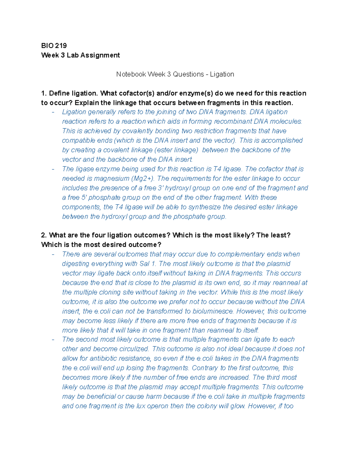 BIO 219 Week 3 Lab Assignment - BIO 219 Week 3 Lab Assignment Notebook ...