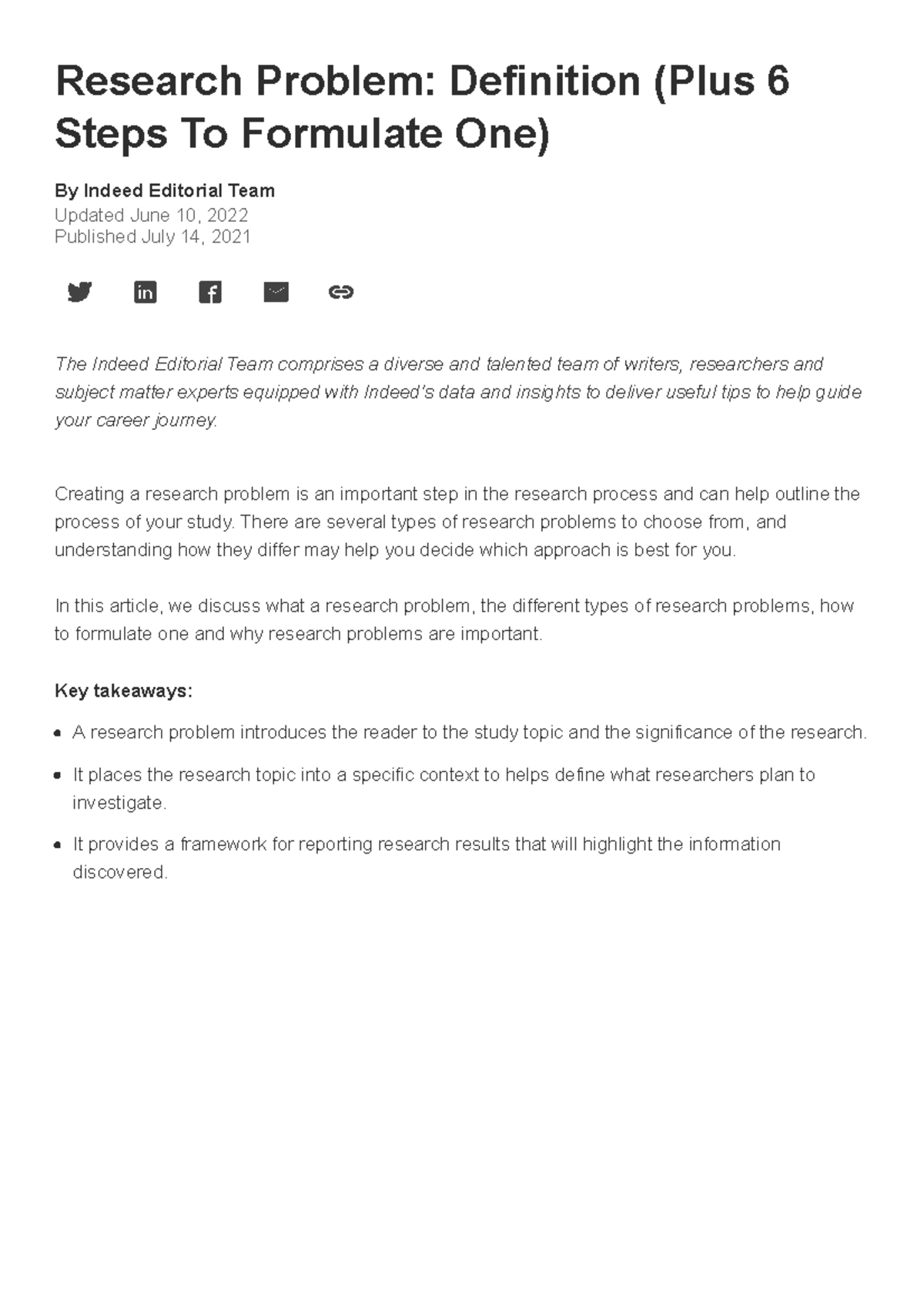 Research-Problem -Definition - Research Problem: Definition (Plus 6 ...