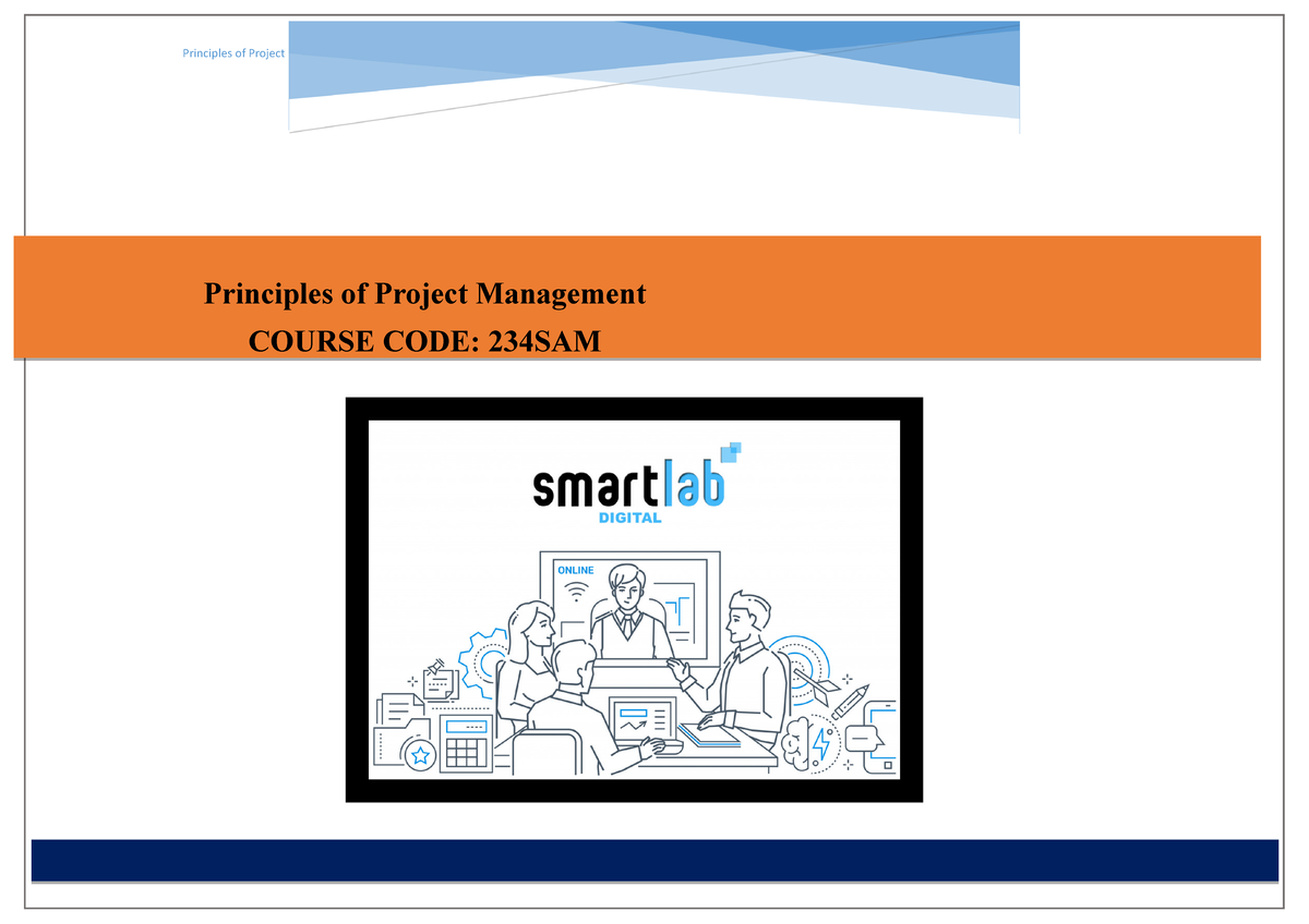 234SAMPM project management of smart laboratory Principles of