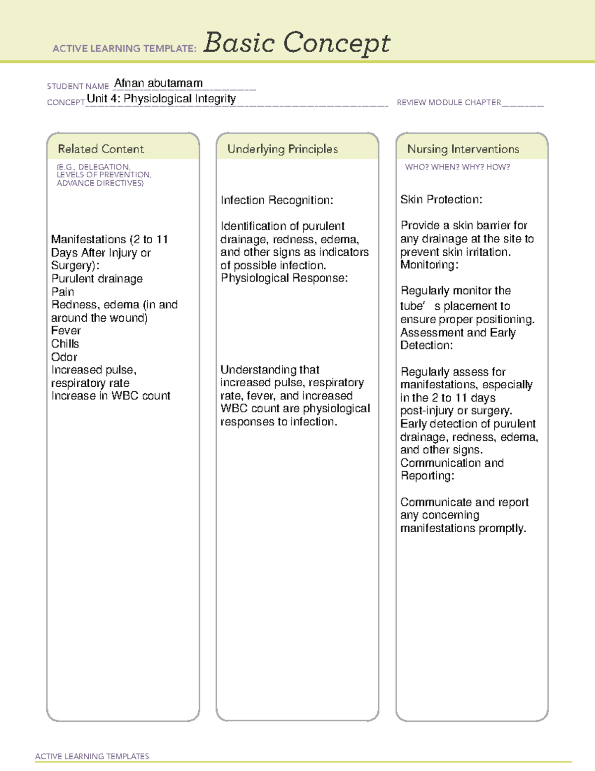 Basic concept restricted - NUR3145 - ACTIVE LEARNING TEMPLATES Basic ...