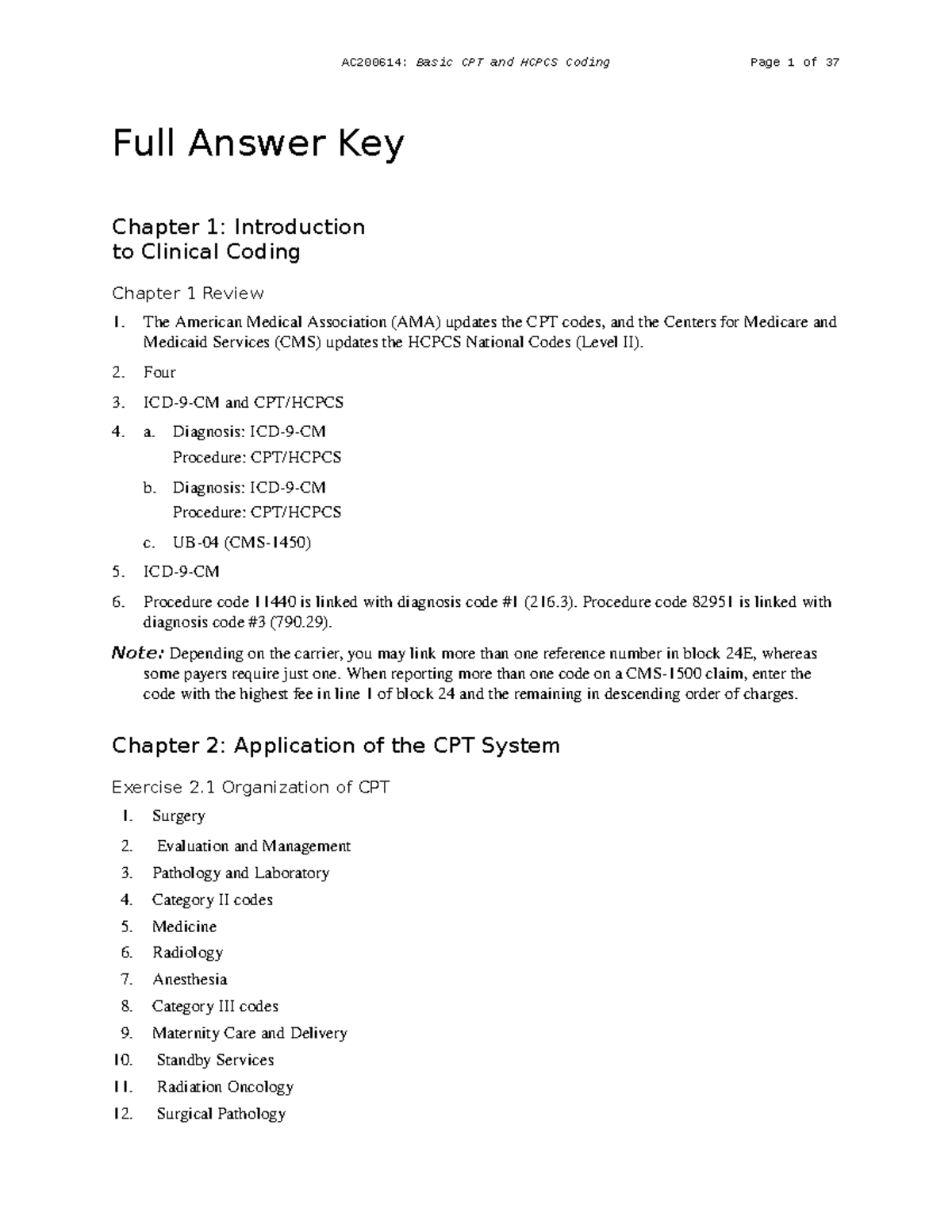 AC2006 14 Answer Key - Full Answer Key Chapter 1: Introduction to ...