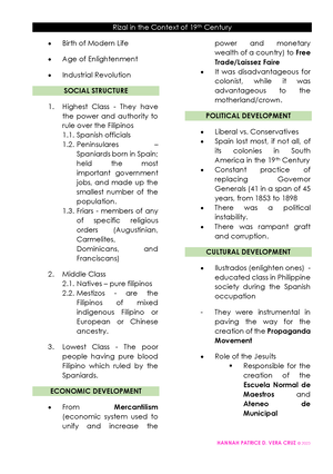 Life And Work Of Rizal - Student Activity Sheet RIZAL | LIFE AND WORKS ...