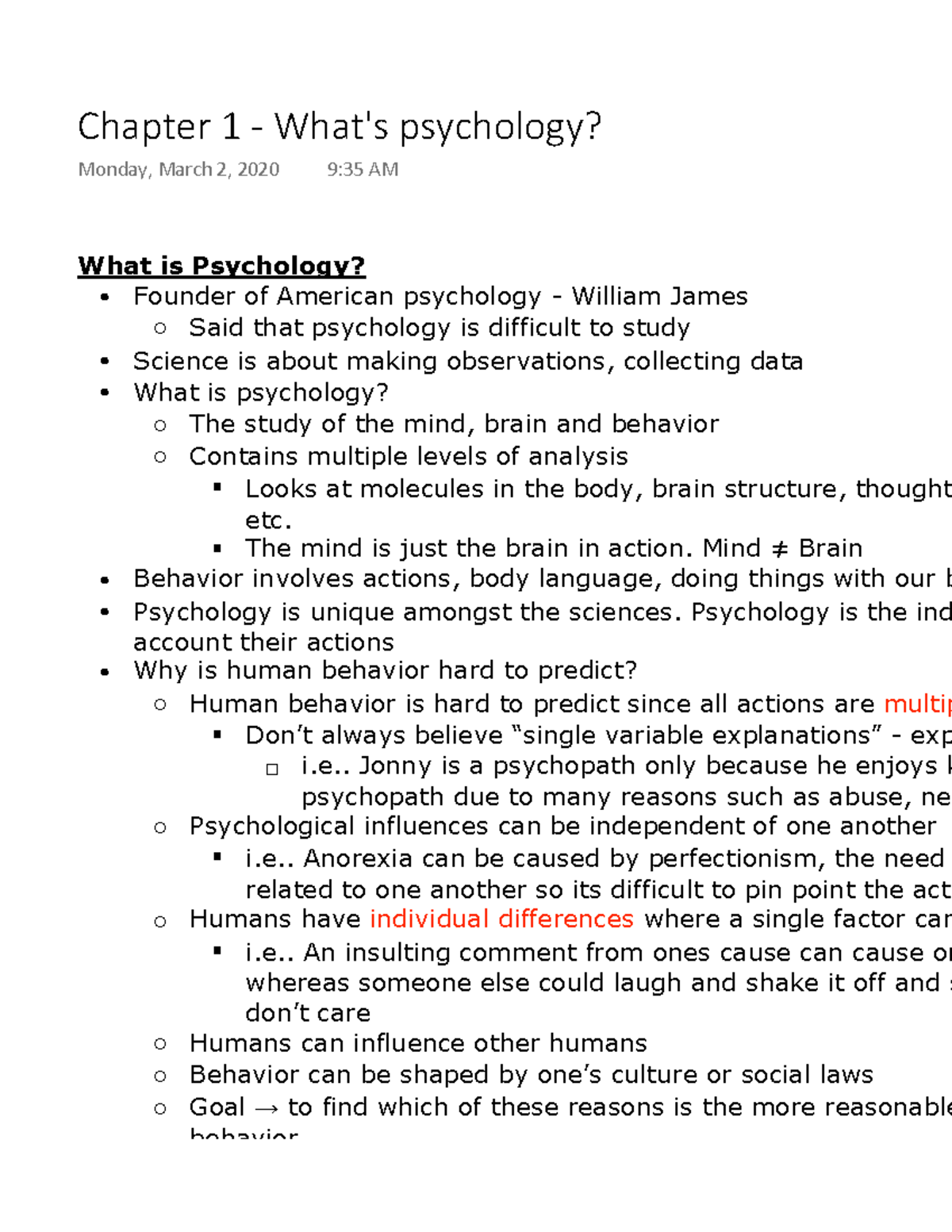 Chapter 1 Whats Psychology Warning Tt Undefined Function 32 Warning Tt Undefined 3155