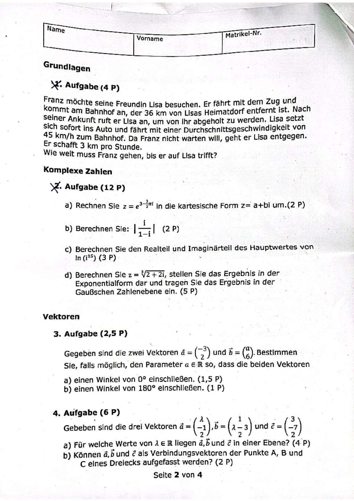 Mathe Prope Klausur - Mathematik - Studocu