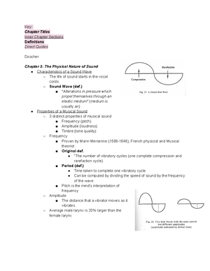 Week 1 Outline - Key: Chapter Titles Inner Chapter Sections Definitions ...