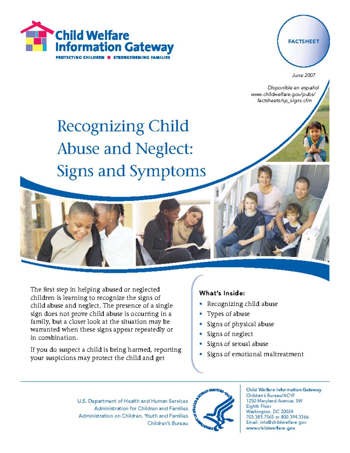 Recognizing Child Abuse And Neglect - The Presence Of A Single ...