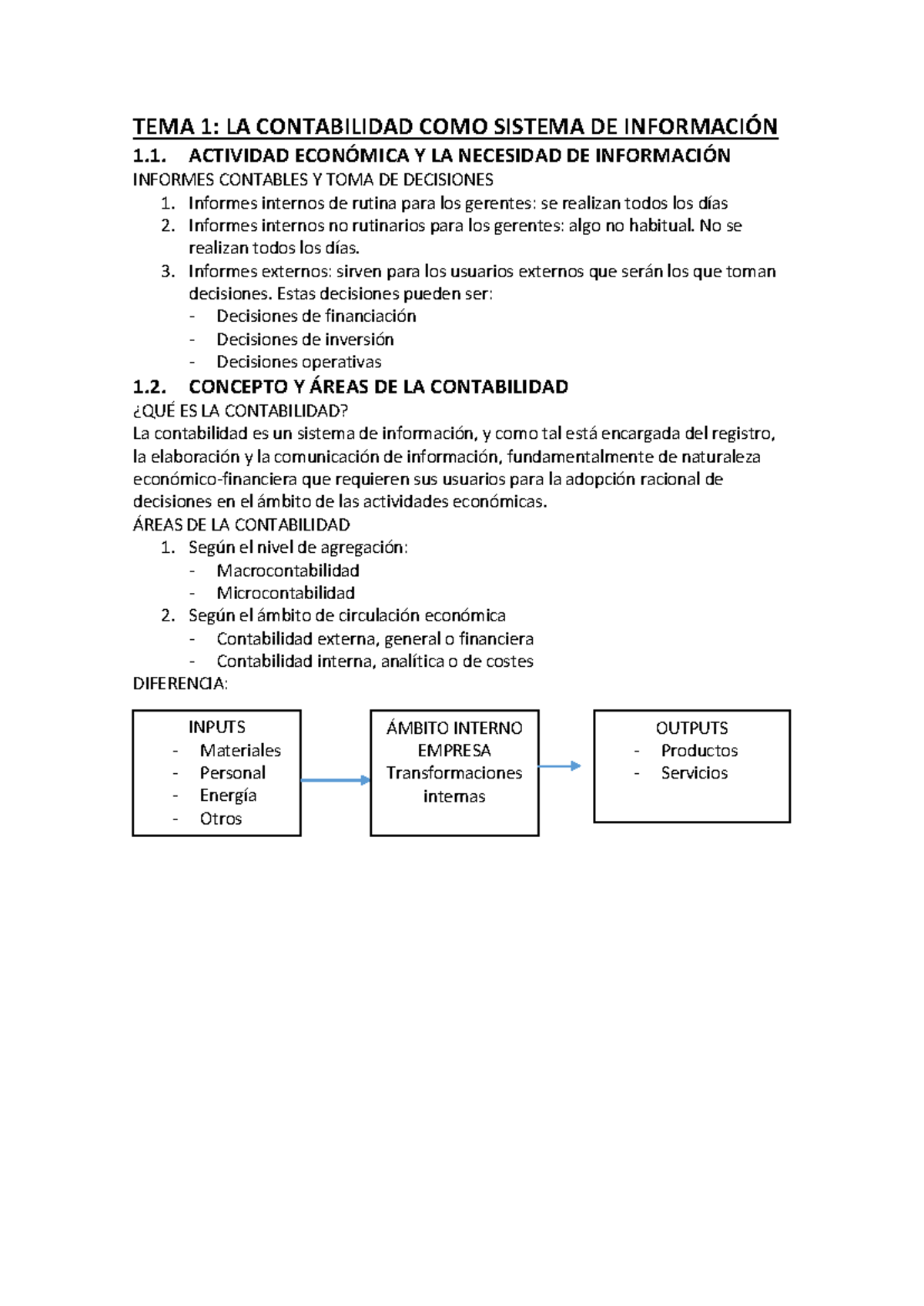 Conta Resumen - TEMA 1: LA CONTABILIDAD COMO SISTEMA DE INFORMACIÓN 1 ...