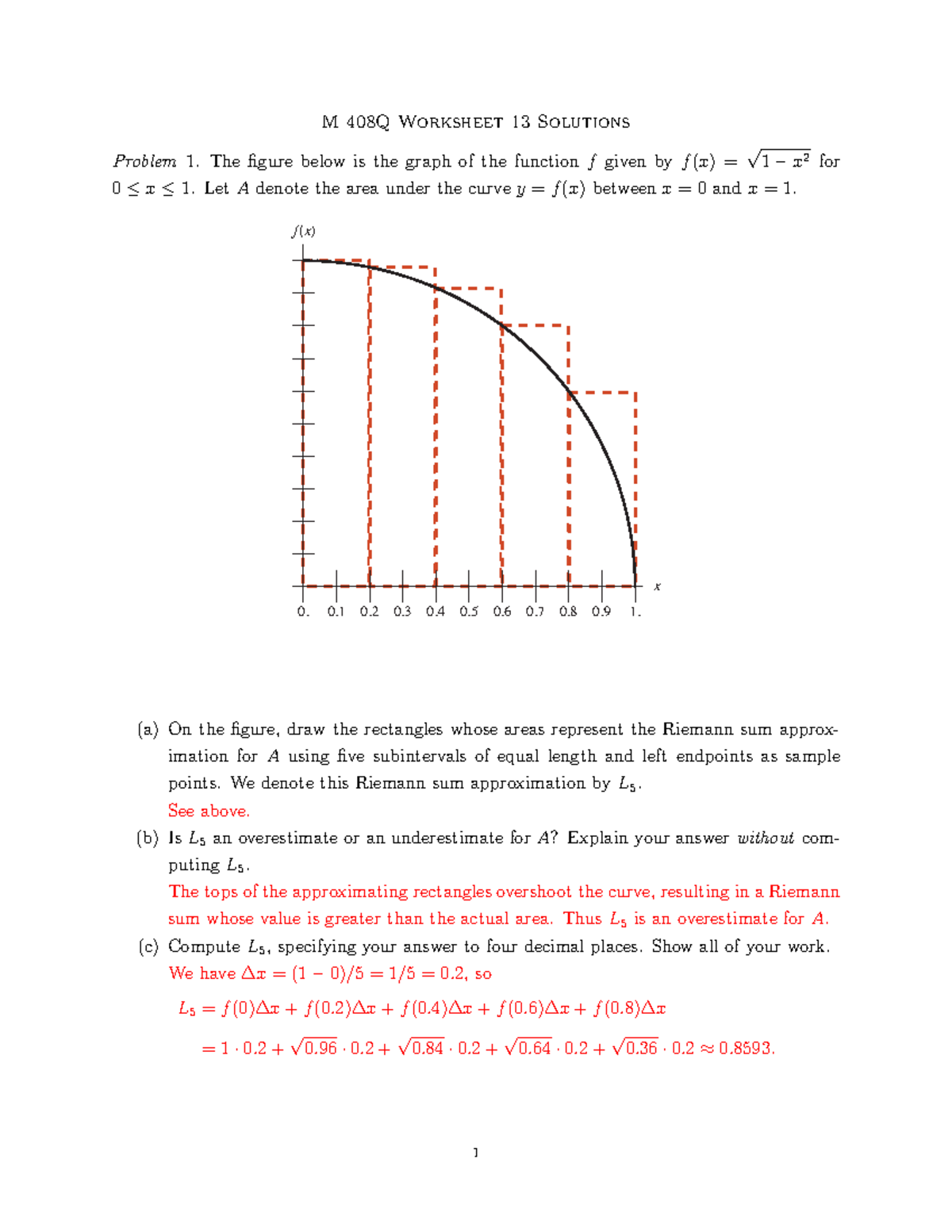 M 408Q Worksheet 13 Solutions (Fall 2022) - M 408Q Worksheet 13 ...
