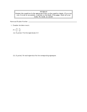 Linear-f23-quiz2s - QUIZ - 9/6/2023 Fall 2023, Linear Algebra Quiz 2 ...