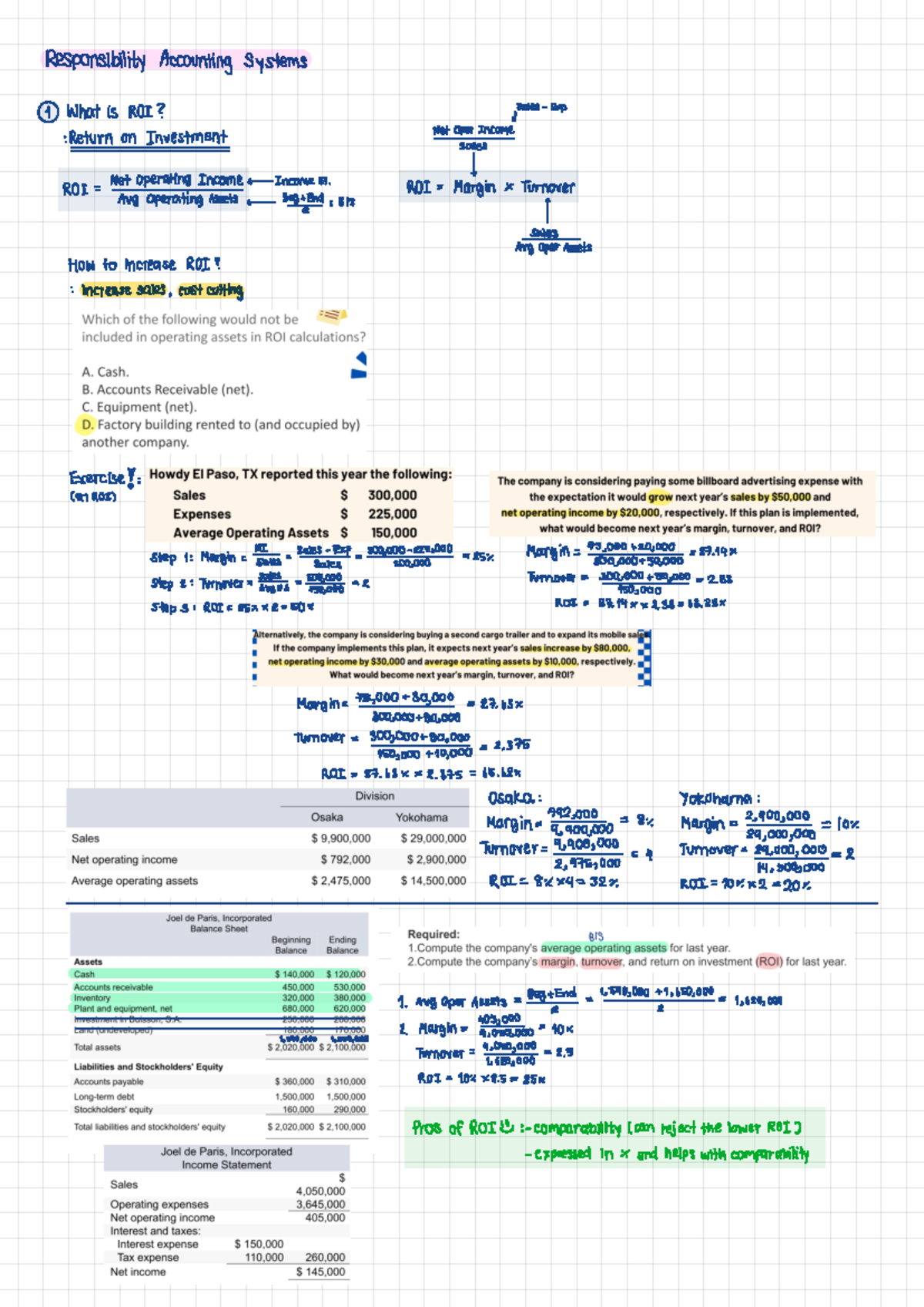 Final - Responsibility Accounting Systems 1 What is ROI? ↓ Sales-Exp ...