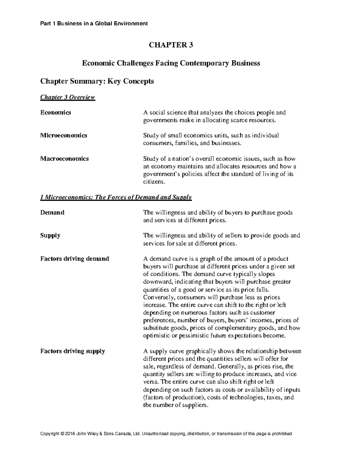 Bus 1038 Chapter 3 Study Guide - Part 1 Business in a Global ...