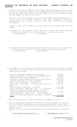 Liye - Auditing Problem By Cabrera Solution Manual Auditing Problems by ...