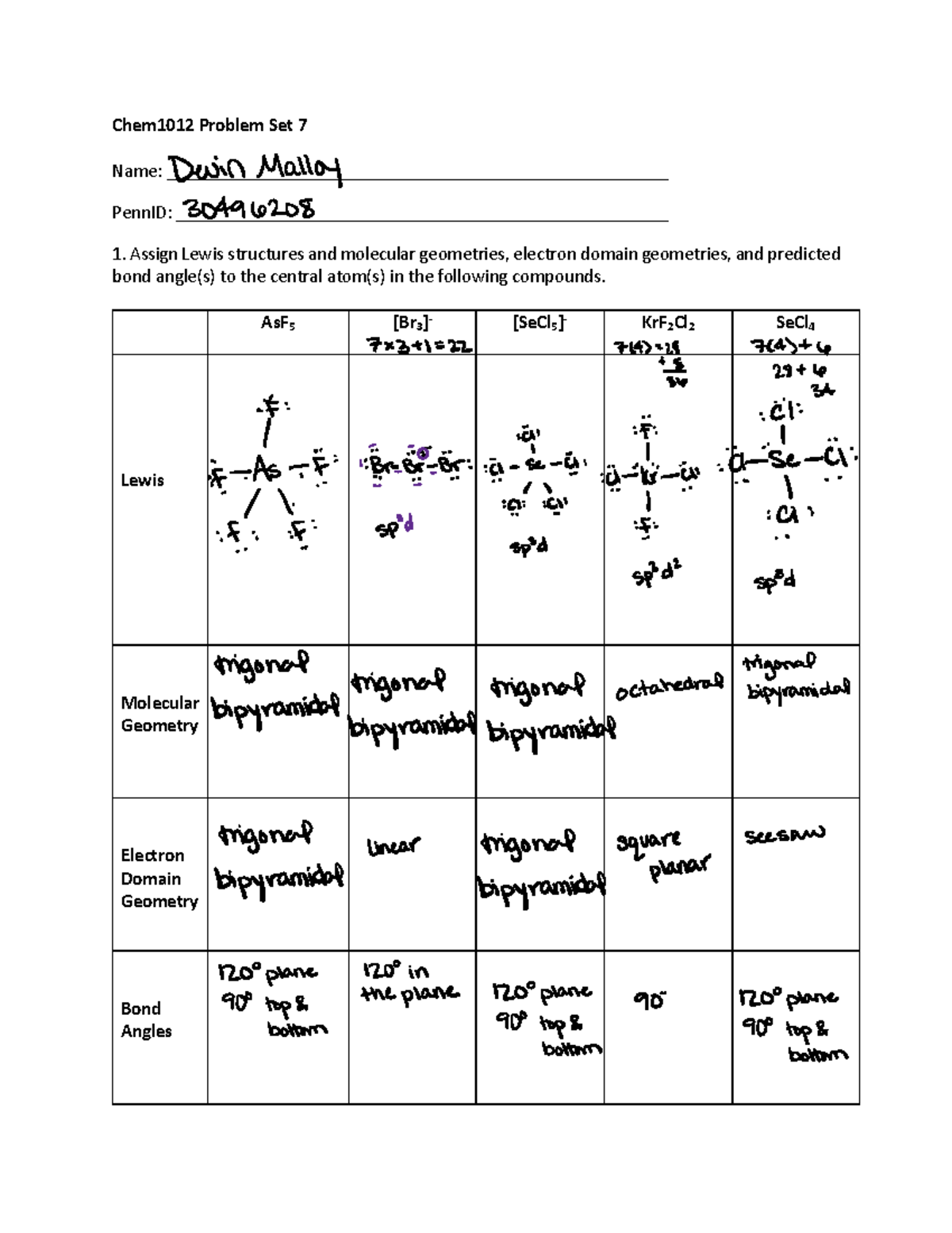 Problem Set 7 Problem Set 7 Chem1012 Problem Set 7 Name Studocu Problem Set 7 Problem Set 7 Chem1012 Problem Set 7 Name Studocu