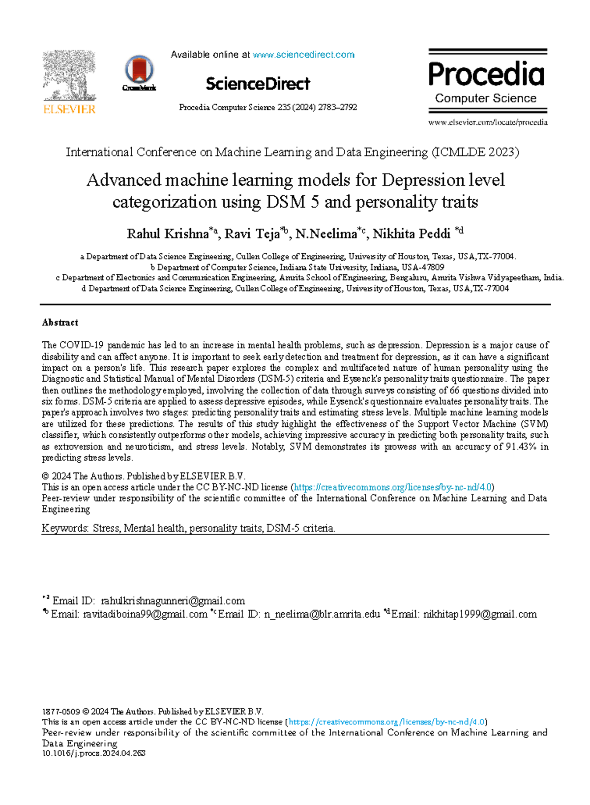 Main - It's an essay on depression detection using machine learning ...
