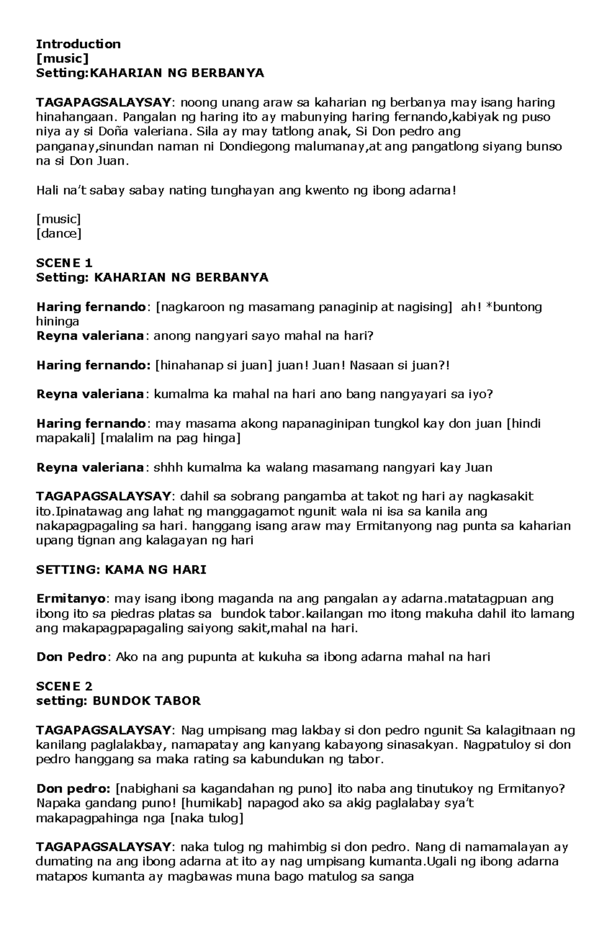 Script Ibong Adarna - Filipinos and Their Revolution - Introduction ...