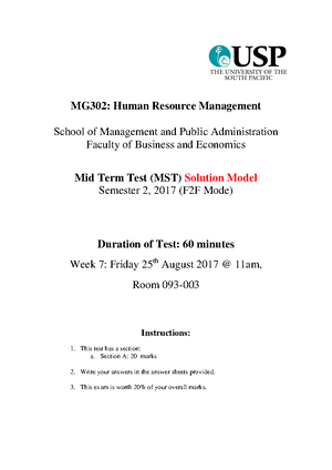 Mg302 A2 - Assignment - Mg302: Human Resources Management Assignment 2 