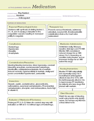 Theophylline Med template - VN202 - Studocu