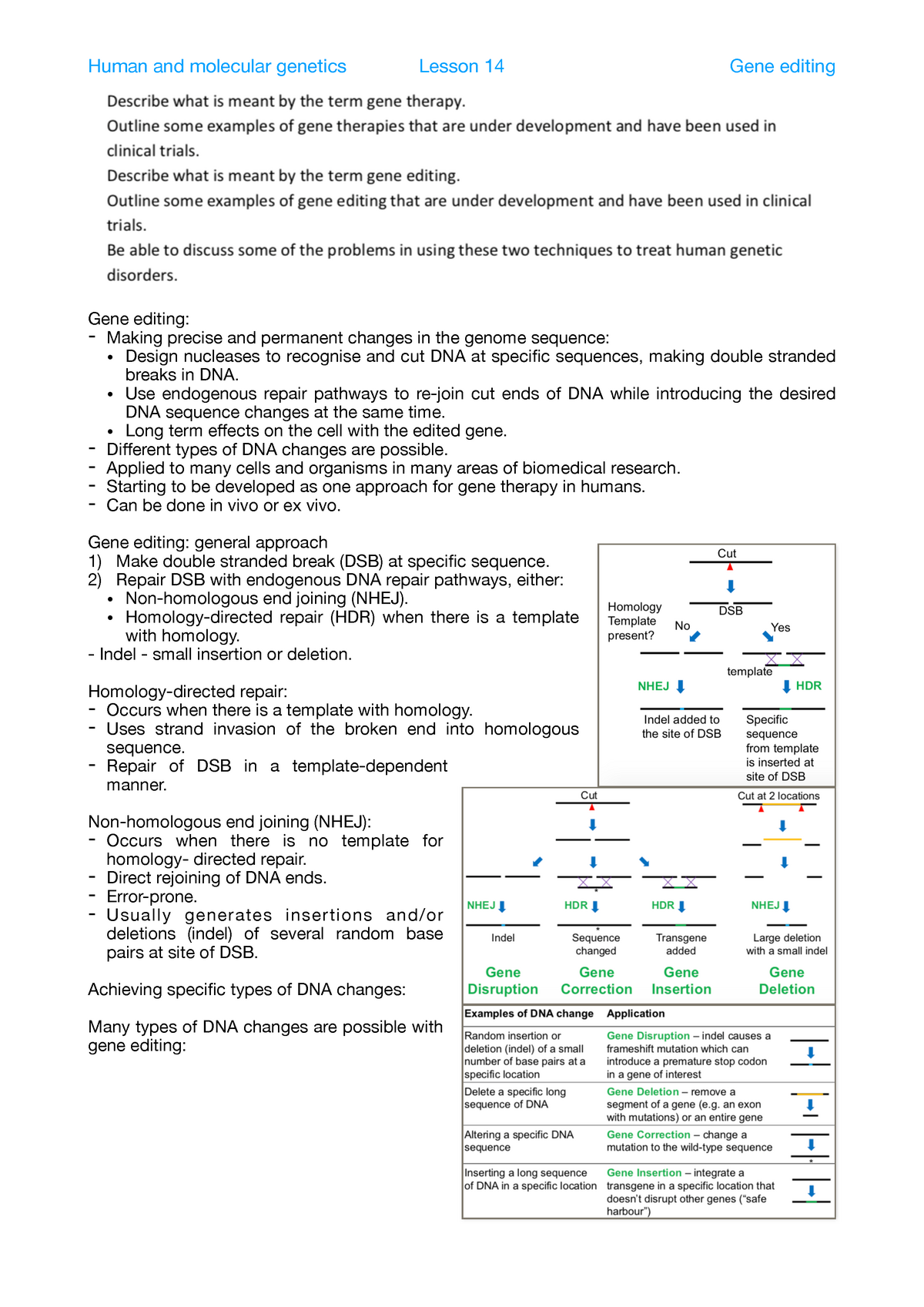 gene editing thesis statement