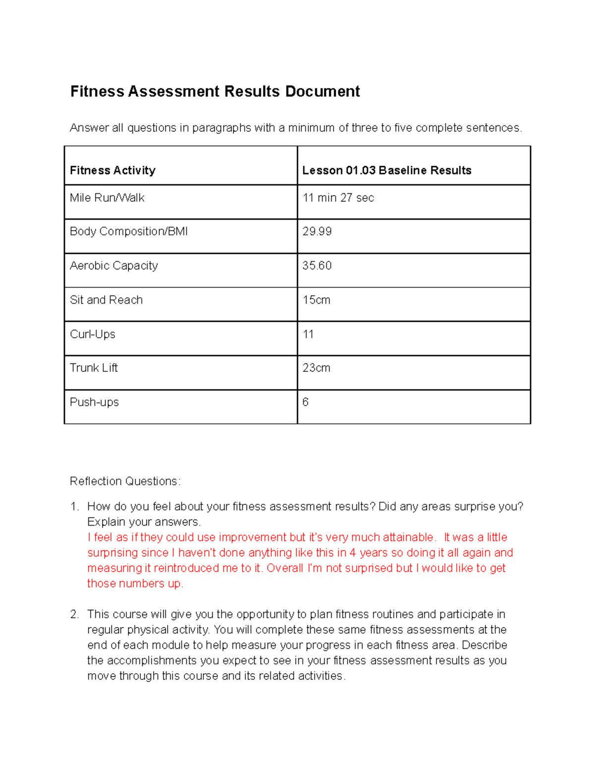 Fitness assessment results (1) (Repaired) - Fitness Assessment Results ...
