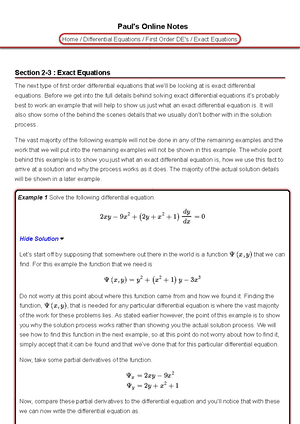 Ordinary Differential Equations - Paul's Online Notes Home ...